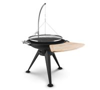 Delion Grill pivotant potence Pieds hauts Câble Acier Ø80cm
