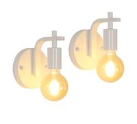 DELIPOP 2 Pièces Applique Murale Intérieure Vintage, Lampes Murale en Métal, E27 Luminaires Intérieur Mural Chambre Salon Couloir (Ampoules Non Comprises)