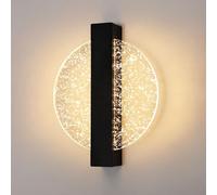 DELIPOP Applique Murale Interieur, 12W 3000K Lampe Murale Moderne Noir