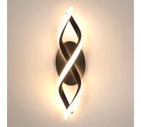 DELIPOP Applique Murale Interieur, 16W 1800LM Noir Lampe Murale LED 3000K