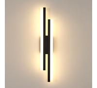 DELIPOP Applique Murale Interieur, 18W 3000K Moderne Lampe Murale LED Noir
