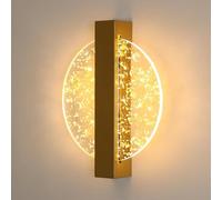 DELIPOP Applique Murale Interieur Or, 12W 3000K Ronde Lampe Murale Moderne