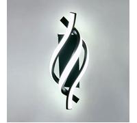 DELIPOP Applique Murale LED 19W 2500lm 6500K Lampe Murale Intérieur Moderne Noir Aluminium Pour Couloir Chambre Escalier