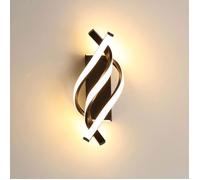 DELIPOP Applique Murale LED 22W 3000K Noir Lampe murale intérieur moderne pour Chambre Couloir - Design incurvée - Lumière chaude