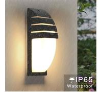 DELIPOP Applique Murale LED Extérieure - 12W Lumière Chaude 3000K Aluminium - Étanchéité IP65 pour Jardin, Entrée, garage - Noir