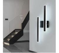 DELIPOP Applique Murale LED Moderne 32W Noir - 3 Températures Réglables pour Salon Chambre Couloir