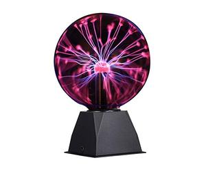DELIPOP Lampe Plasma Ball 6 Pouces, Lumière de Boule de Plasma Magique | Boule Electricité Statique au Son et au Toucher pour Les fêtes, Décoration de Noël