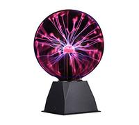 DELIPOP Lampe Plasma Ball 6 Pouces, Lumière de Boule de Plasma Magique Sensible au Son et au Toucher, Boule Electricité Statique pour Les fêtes, Décoration de Noël