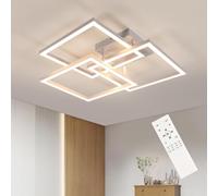 DELIPOP LED Dimmable Plafonnier Salon Lampe Avec Télécommande 40W 4500LM