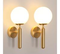 DELIPOP Lot de 2 Applique Murale Intérieure, E27 Lampe Murale en Verre
