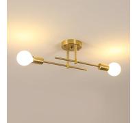 DELIPOP Lustre Plafonnier Industriel, 2 Lumières E27 Suspension Luminaire