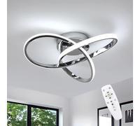 DELIPOP Plafonnier LED Dimmable, 36W Lampe de Plafond Avec Télécommande 3000K~6500K, Courbé Design Luminaire Plafonnier Moderne pour Salon Chambre Bureau Cuisine Couloir