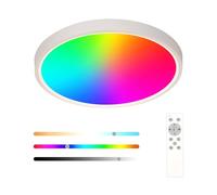 DELIPOP Plafonnier LED Dimmable avec Télécommande, 24W 2700LM RGB