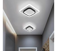 DELIPOP Plafonnier LED Moderne, 21W 2350LM 24cm Lampe de Plafond Noir Carré, Luminaire Plafonnier LED Moderne Blanche Froide 6500K pour Couloir Cuisine Chambre Salon
