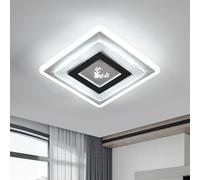 DELIPOP Plafonnier LED Moderne, 22W 2500LM Carré Lampe de Plafond en Acrylique, Blanc Luminaire Plafonnier Intérieur pour Chambre à Coucher, Salon, Couloir, Lumière Blanche Froide 6500K