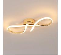 DELIPOP Plafonnier LED Moderne 24W 3000K Or Électrolytique - Lustre de Plafond Design pour Salon, Chambre, Salle à Manger, Cuisine