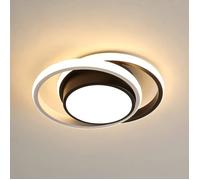 DELIPOP Plafonnier LED Moderne 26W - 3000K Lumière chaude Lampe Plafond - pour Chambre Salon Couloir Cuisine - Noir et Blanc