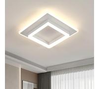 DELIPOP Plafonnier LED Moderne, 30W Lampe de Plafond Blanc Carré, Luminaire Plafonnier LED Acrylique pour Salon Cuisine Couloir, Lumière Naturelle 4500K