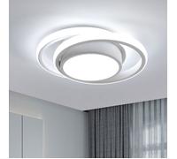 DELIPOP Plafonnier LED moderne 32W 6500K Lampe de plafond blanc pour chambre salon couloir - Lumière blanche - Taille: 27*22*6cm