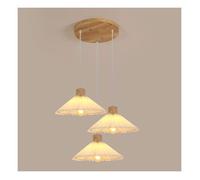DELIPOP Suspension en Bois Design Moderne E27 - Lustre Naturel pour Salon Salle à Manger Chambre
