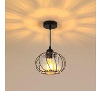 DELIPOP Suspension Luminaires en Cristal, E27 Plafonnier Moderne Noir