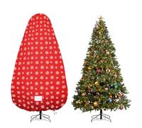 Delixike Housse de rangement verticale pour sapin de Noël, résistante aux déchirures, sac de rangement réglable pour sapin de Noël de 2,7 m assemblé avec ornements, housse de sapin de Noël avec
