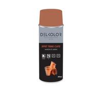 DELKOLOR - Delkolor Peinture Effet Terre Cuite en Aérosol - 400ml - Couleur TERRE CUITE