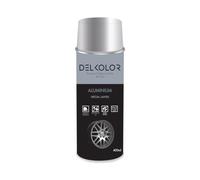 DELKOLOR - Peinture jantes aluminium Delkolor en aérosol 400 ml - Couleur RAL 9006 ALUMINIUM BLANC