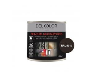 DELKOLOR - Peinture multisupports RAL 8017 Brun 100ml - Couleur:Brun chocolat RAL 8017