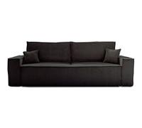 Bestmobilier Canapé droit Dellia convertible - Anthracite