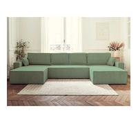 Bestmobilier Dellia canapé panoramique - Vert