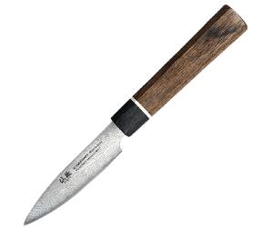 Dellinger Paring Knife Suncraft VG-10 Black Damascus 80 mm
