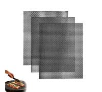 dellyy Grille Barbecue Decoupable, Tapis de Cuisson Barbecue Réutilisables, Anti-Adhésif Filet de Cuisson Barbecue pour Charbon de Bois, Gril Électrique, Gril à Gaz (36x42cm,2 Pièces)