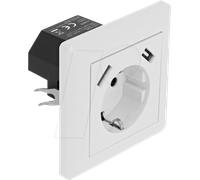 DELOCK 11473 - Prise à encastrer avec 2 ports de charge USB 2 x 2,8 A.