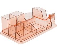 DELOCK 18341 - Organisateur de bureau transparent / marron