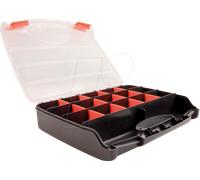 DELOCK 18418 - Boîte à outils avec 17 compartiments, 320 x 255 x 60 mm, orange/