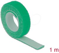 DELOCK 18725 - Rouleau de Velcro L 1 m x l 13 mm, vert