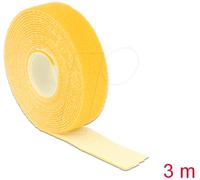 DELOCK 18738 - Rouleau de Velcro L 3 m x l 20 mm, jaune