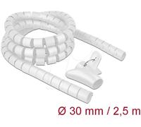 DELOCK 18842 - Tuyau annelé avec dispositive de traction, 2,5 m x 30 mm, blanc