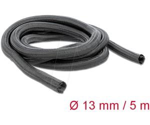DELOCK 18909 - Manchon tressé autofermant 5 m x 13 mm, noir
