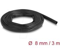 DELOCK 19000 - Manchon d'isolation en PVC, 3 m x 8 mm, noir