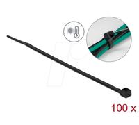 DELOCK 19235 - Collier de câble résistant à la chaleur L 150 x L 3,6 mm noir 10
