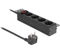 DELOCK 66817 - Bloc multiprise 10", 1 U, 4 prises
