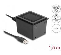 DeLOCK Scanner Code-Barres 1D/2D USB Filaire Stationnaire 90600 - CMOS 752x480, Lecture 60/s, RJ-50, Câble 1.5m, Code 128/39/EAN/QR