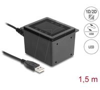 DeLOCK Scanner Code-Barres 1D/2D USB Filaire Stationnaire 90600 - CMOS 752x480, Lecture 60/s, RJ-50, Câble 1.5m, Code 128/39/EAN/QR