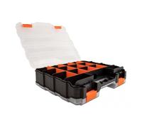 DeLock Boîte de rangement pour vis et accessoires, 34 compartiments Orange/Noir