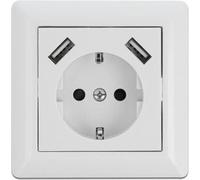 DELOCK Einbausteckdose mit 2 x USB Typ-A Ladeport 2,8 A