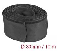 DELOCK Gewebeschlauch Klettverschl. hitzebest.10mx30mm Black