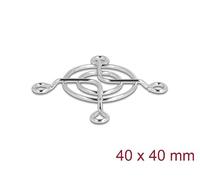 DeLOCK Grille de ventilation argentée 40 x 40 mm