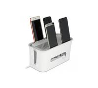 DELOCK Kabelmanagement Box mit Aufbewahrungsfach weiß / grau